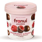 Frambuesa Franui Bañada en Chocolate Negro y Blanco 150 g