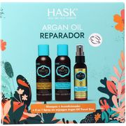Kit Reparación Capilar Hask: Shampoo + Acondicionador + Spray