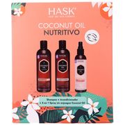 Kit Cuidado Capilar Hask: Shampoo + Acondicionador + Spray