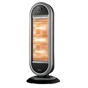 Estufa Halógena Nex CRB1300 Vertical Plástica Gris Oscilante 1200 W