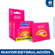 Preservativos Durex Max Placer 6 un.