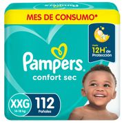 Pañales Pampers Confort Sec Talla XXG 112 un.