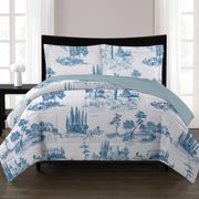 Plumón Estampado 1.5 Plaza Microfibra Olivia Krea