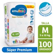 Pañales Emubaby Super Premium Talla M 100 un.