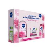 Pack Rutina Nivea Rose Care Agua Micelar Bifásica 400 ml + Crema Hidratante en Gel 50 ml + Mist Refrescante 150 ml