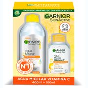 Pack Agua Micelar Garnier Vitamina C 400 ml + 100 ml