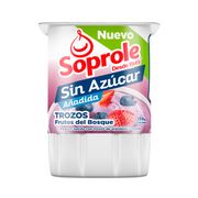 Yogurt Soprole Sin Azúcar Trozos Frutos del Bosque 155 g