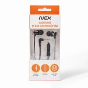 Audífonos In Ear Nex con Mic Negro