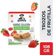 Barra Cereal Quaker Frutilla 108 g 6 un.
