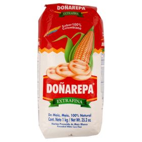Harina Extra Fina Doñarepa 100% Natural Precocida 1 kg
