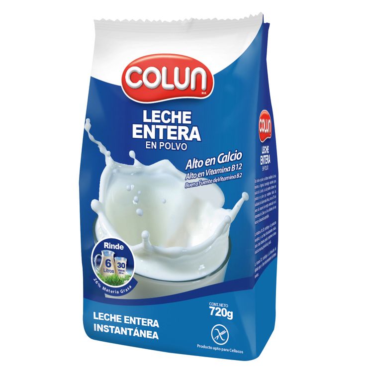 Leche en Polvo Colun Entera. Envase 720g. | Jumbo.cl