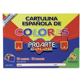 Cartulina Española de Colores Proarte Color 10 Pliegos