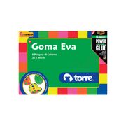 Goma Eva 6 Pliegos Distintos Colores 20 x 30 cm