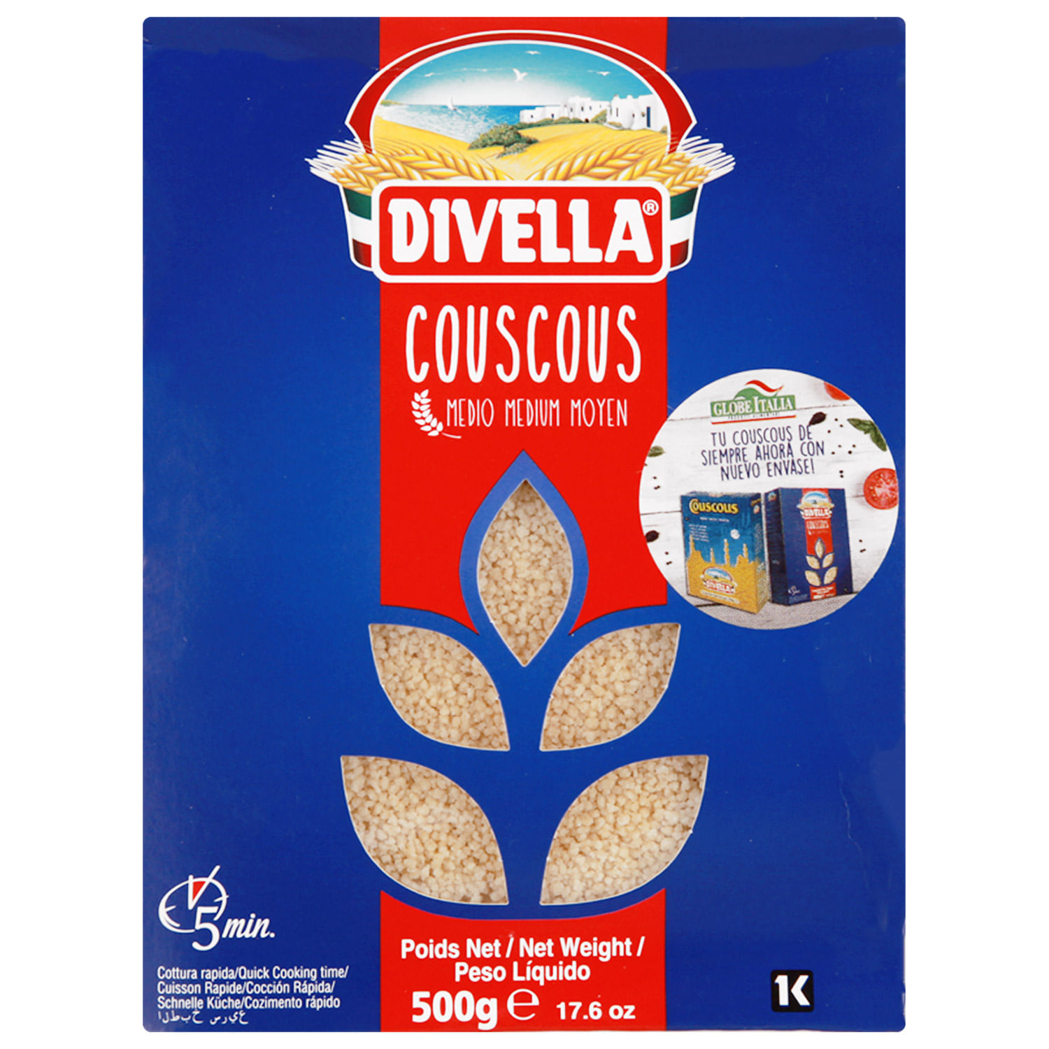 Cous Cous Divella Caja 500 g, Medio Jumbo.cl Jumbo