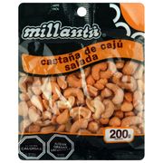 Castaña de Cajú Millantú Saladas 200 g