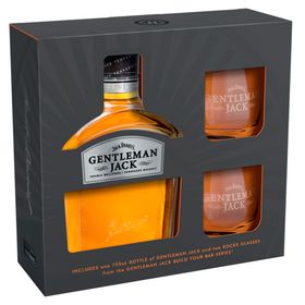 Whisky Gentleman Jack 750 cc + 2 Vasos