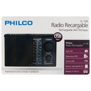 Radio Portátil Philco Recargable Con USB/SD