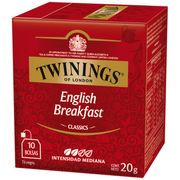 Té Negro Twinings English Breakfast 10 Bolsas