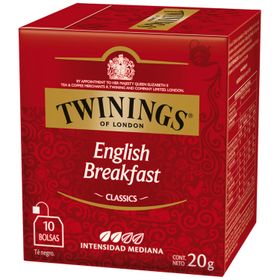 Té Negro Twinings English Breakfast 10 Bolsas