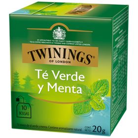 Té verde y menta Twinings 20 g, 10 bolsitas