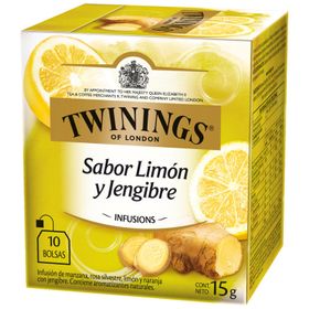 Infusión Twinings Lemon And Ginger 10 Bolsitas 15 g
