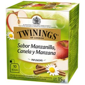 Infusión Aromatizada Twinings Manzanilla, Canela y Manzana 10 Bolsitas