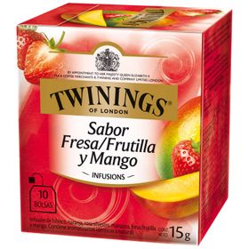 Infusión aromatizada Twinings frutilla y mango, 10 bolsitas