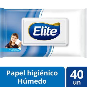 Papel higiénico húmedo Elite desechable talla única 40 unid.
