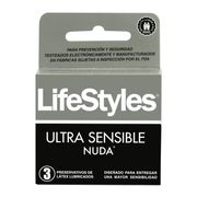 Preservativos LifeStyles Nuda 3 un.