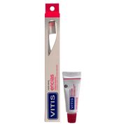 Pack Cepillo de Dientes Vitis® + Mini Pasta Dental