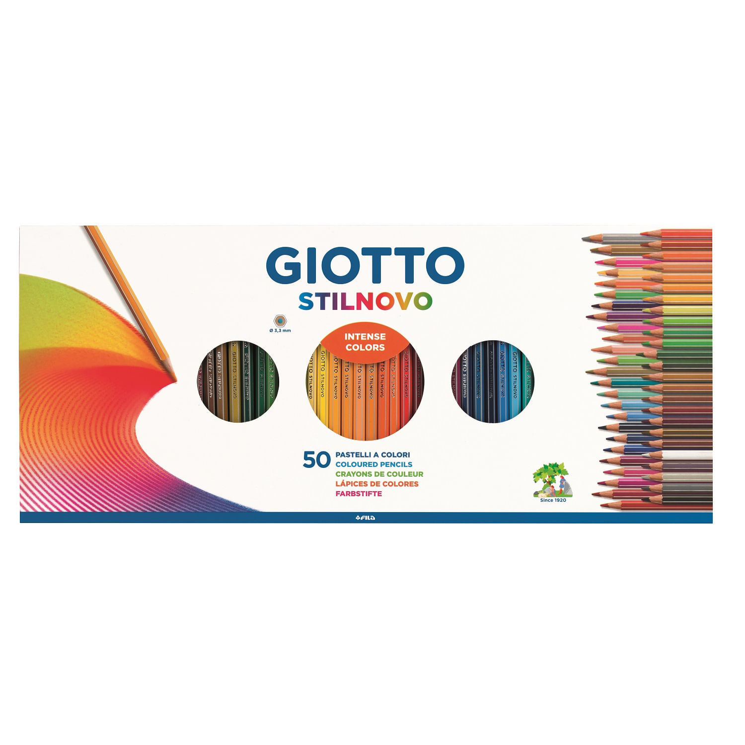 Lápiz de color Giotto, stilnovo, 50 colores | Jumbo.cl colores giotto 50