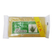 Jabón Barra Trianon Glicerina Aloe Vera 100 g 3 un.