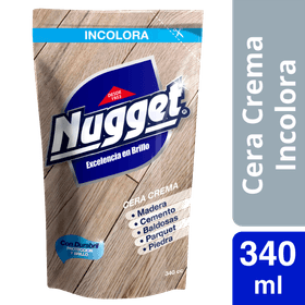 Cera Crema Nugget Incolora Doypack 340 cc