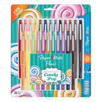 Pack 24 un. bolígrafos flair candy pop fino