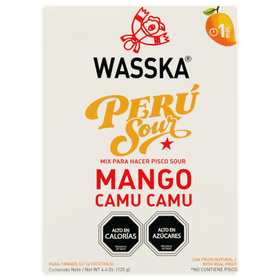 Base Pisco Sour Wasska Mix Sour Sabor Mango 125 g