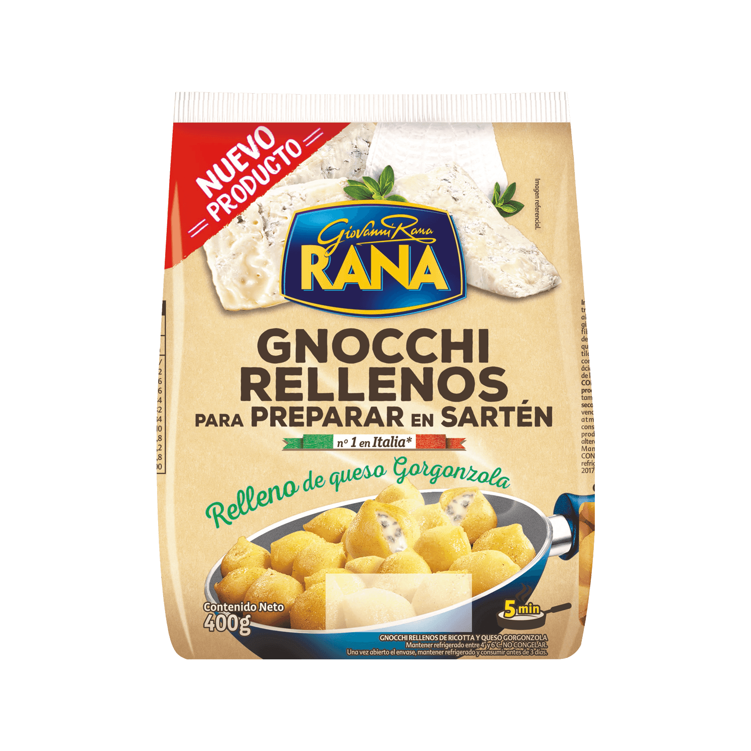 Gnocchi Relleno Queso Gorgonzola Rana 400 G Jumbo Cl