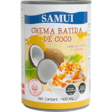 Crema batida de coco libre de gluten y lactosa 400 ml