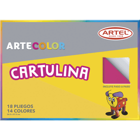 Cartulinas Color Carpeta 18 Pliegos de Colores 26.5 x 37.5 cm
