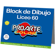 Block de Dibujo Liceo N° 60 Proarte Color 20 Hojas