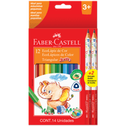 Lápiz Faber-Castell Tamaño XL Triangular 12 Colores