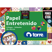 Papel Entretenido Carpeta 9 Pliegos de 25 x 32.5 cm