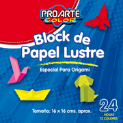 Papel Lustre Proarte Color 16 x 16 24 Hojas