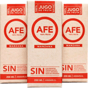 Pack 3 un. Jugo Afe Natural Manzana 200 cc