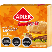 Queso Cheddar Adler Envasado Laminado 144 g