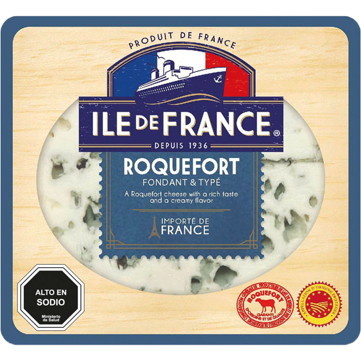 Queso Roquefort Ile De France 100 G Jumbo Cl