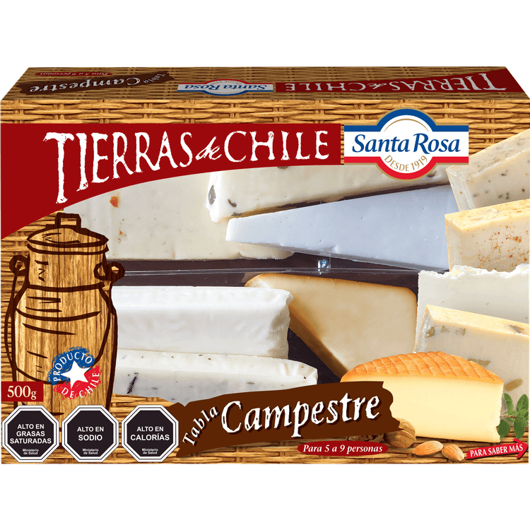 Tabla de quesos tierras de chile Santa Rosa 500 g campestre