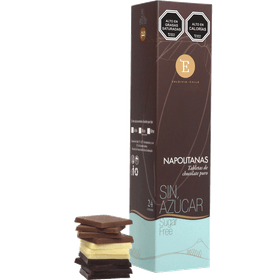 Chocolate Entrelagos napolitanas sin azúcar 120 g