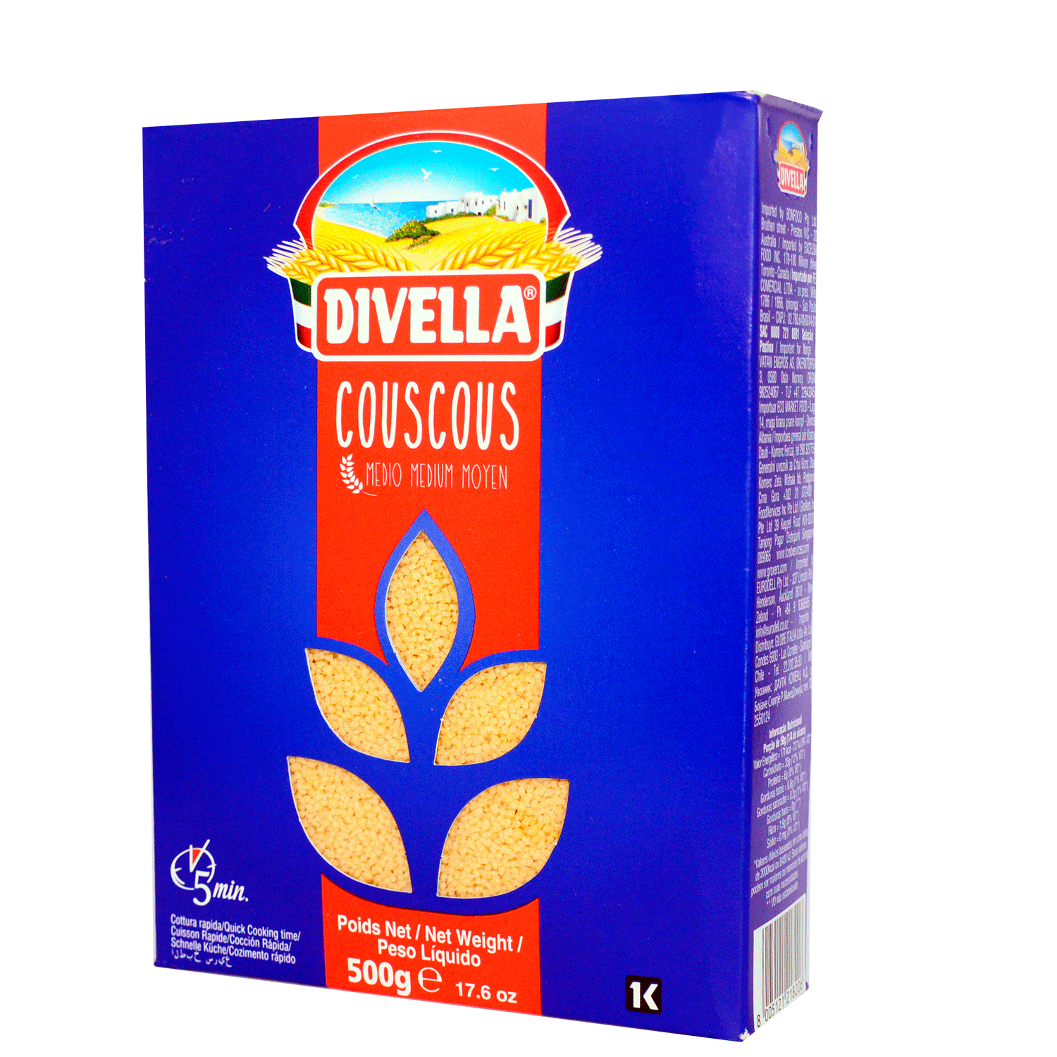 Cous Cous Divella Caja 500 g, Medio Jumbo.cl Jumbo