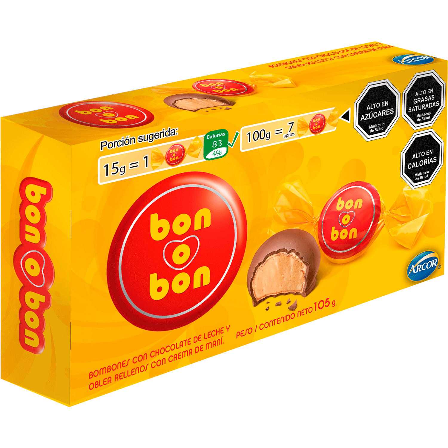 Chocolate Bon O Bon Leche 105 G