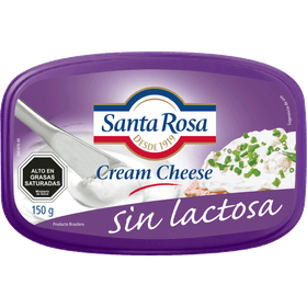 Queso Crema Santa Rosa Sin Lactosa 150 g